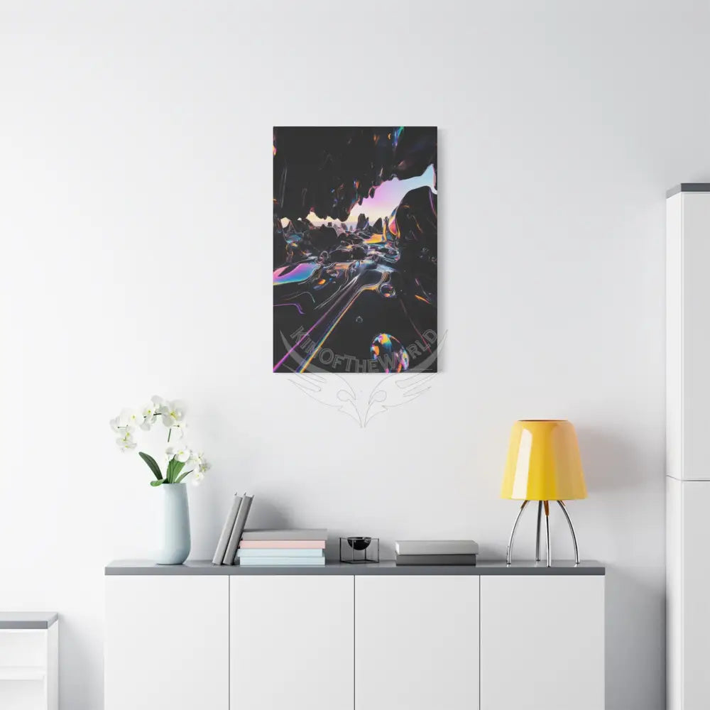 3D Black Iridescent Lens Canvas Print — Dimensional Wall Art Canvas