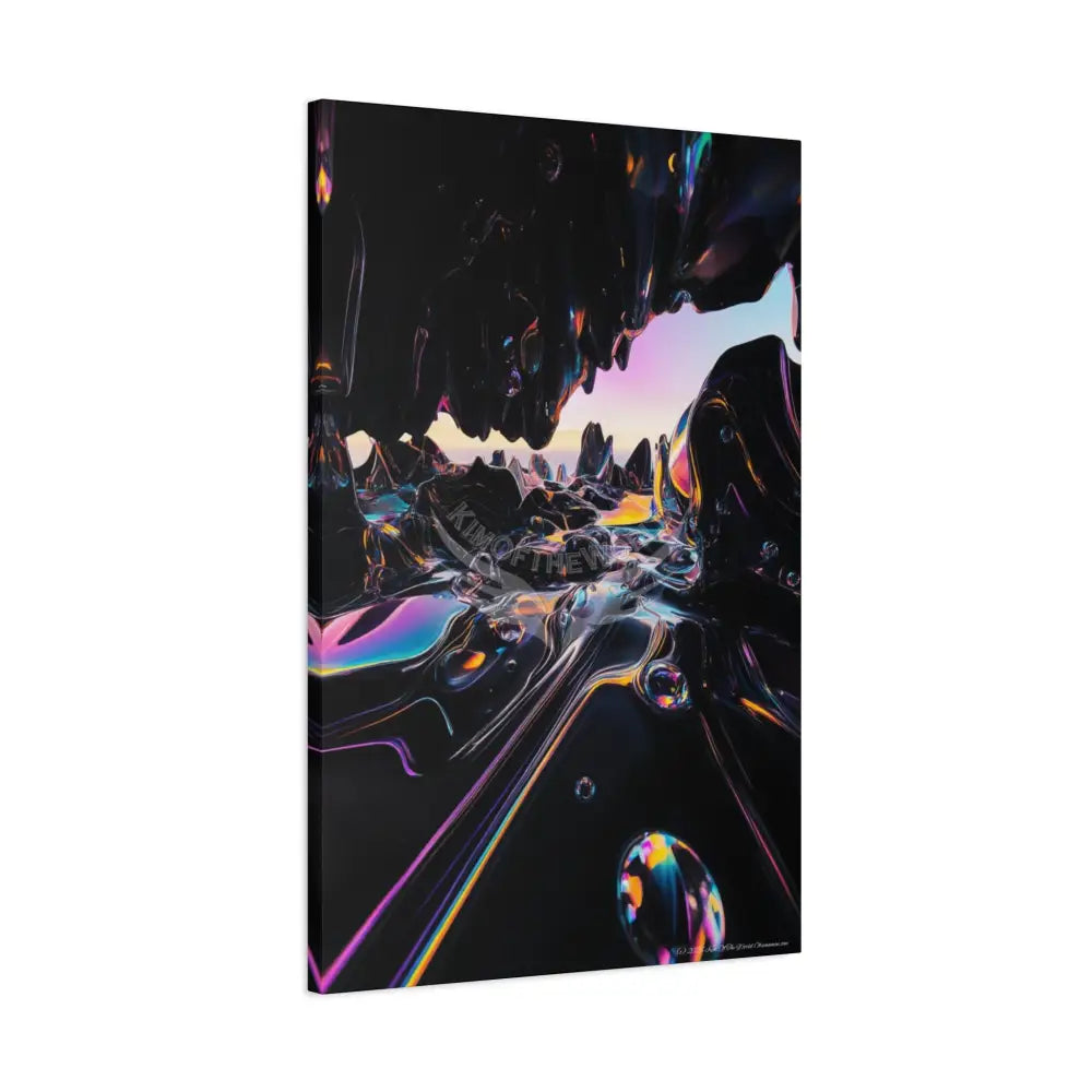 3D Black Iridescent Lens Canvas Print — Dimensional Wall Art Canvas