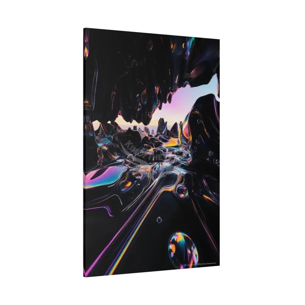 3D Black Iridescent Lens Canvas Print — Dimensional Wall Art Canvas