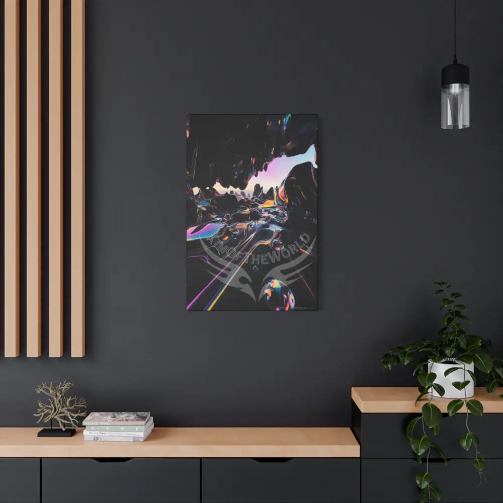 3D Black Iridescent Lens Canvas Print — Dimensional Wall Art Canvas