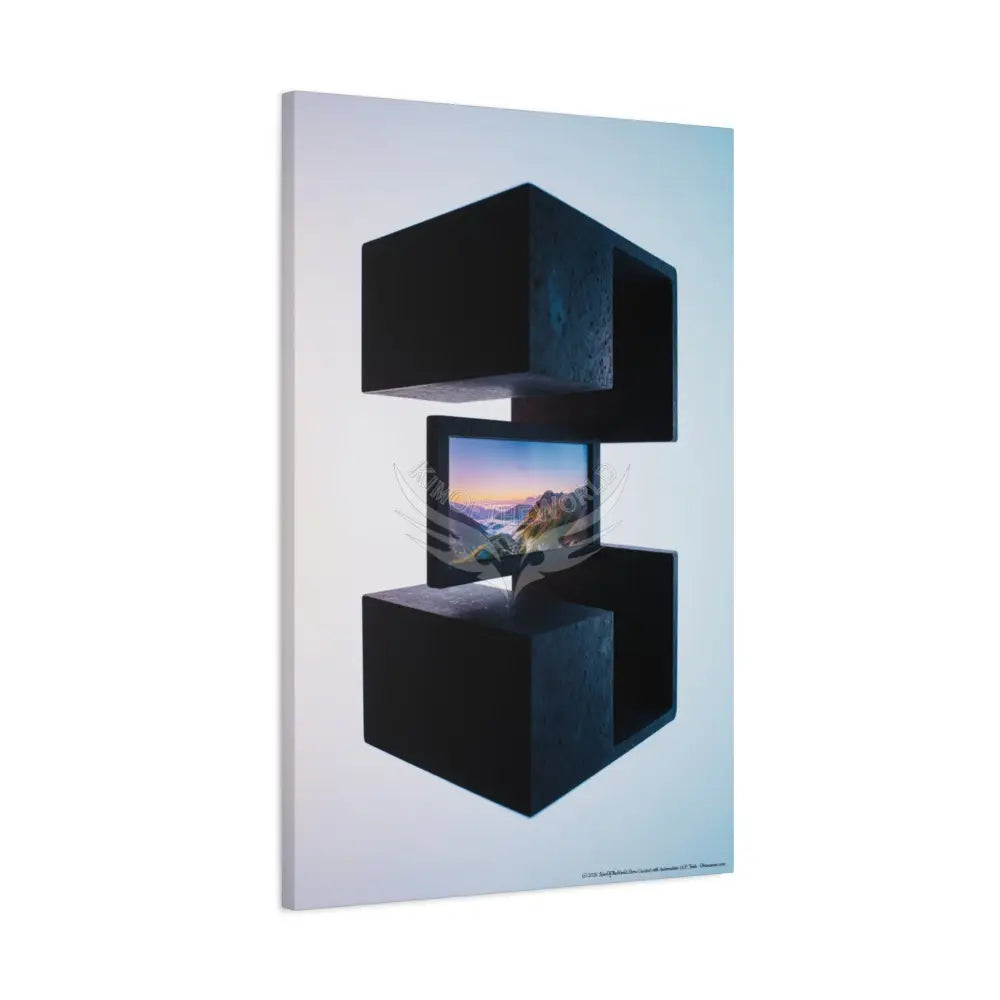 3D Black Light Block Multiverse Canvas Print — Dimensional Wall Art Canvas