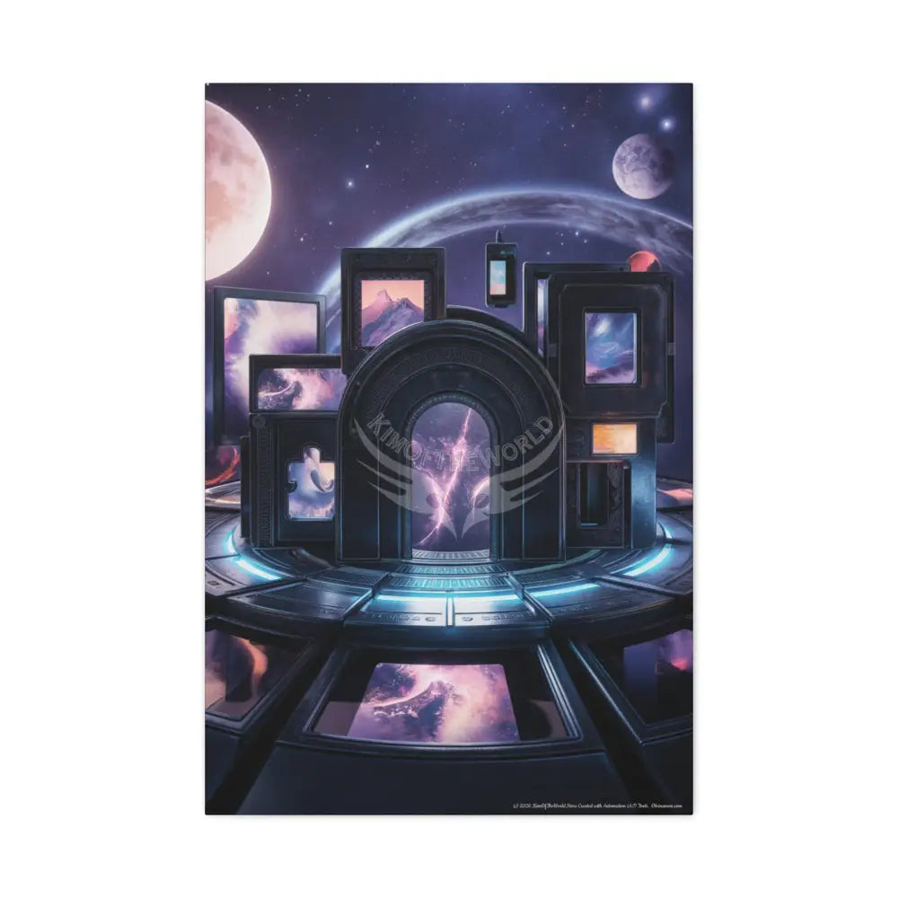 3D Black Light Block Multiverse Canvas Print — Dimensional Wall Art 24’’ x 36’’ (Vertical) / 1.25’’ Canvas