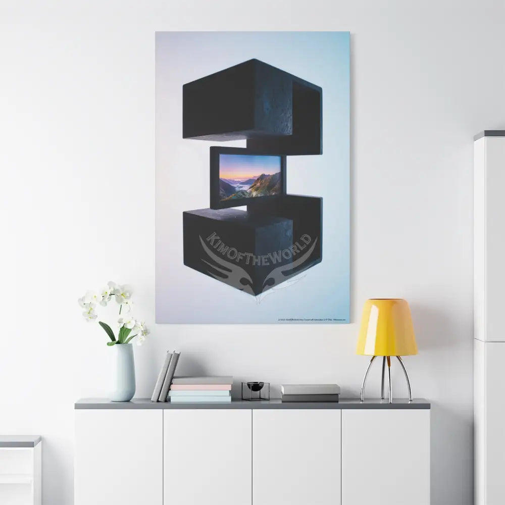 3D Black Light Block Multiverse Canvas Print — Dimensional Wall Art Canvas