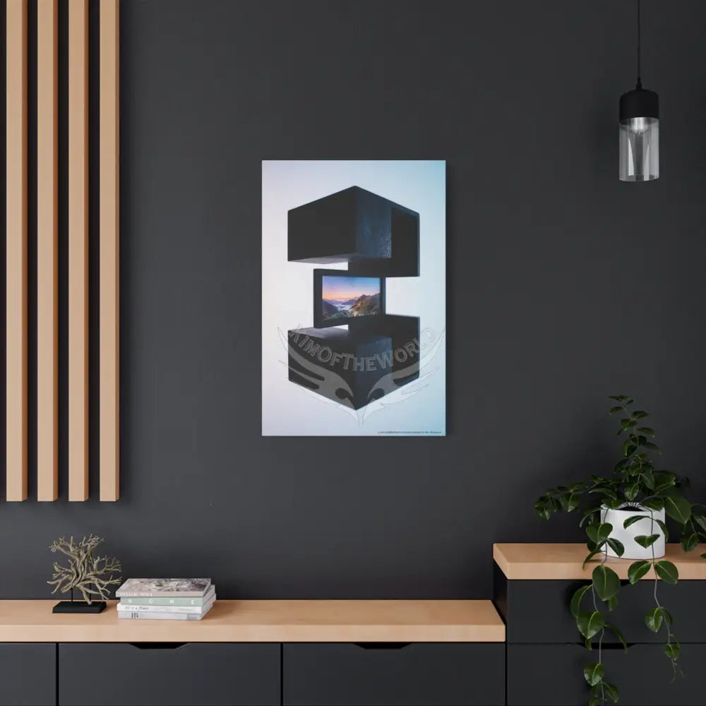 3D Black Light Block Multiverse Canvas Print — Dimensional Wall Art Canvas