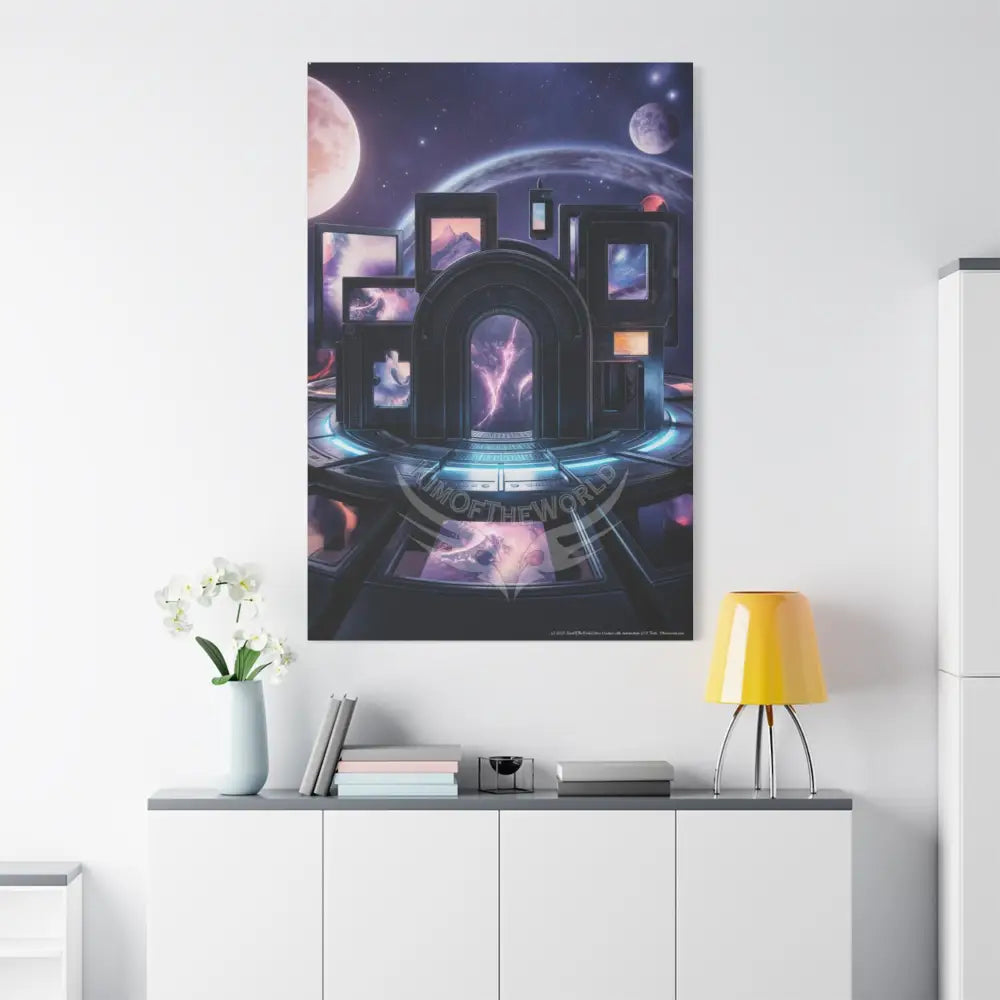 3D Black Light Block Multiverse Canvas Print — Dimensional Wall Art Canvas
