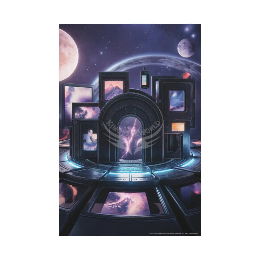 3D Black Light Block Multiverse Canvas Print — Dimensional Wall Art 40’’ x 60’’ (Vertical) / 1.25’’ Canvas