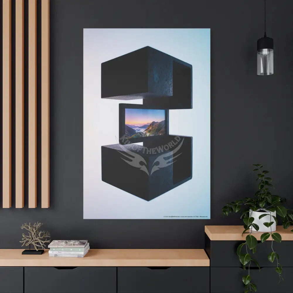 3D Black Light Block Multiverse Canvas Print — Dimensional Wall Art Canvas