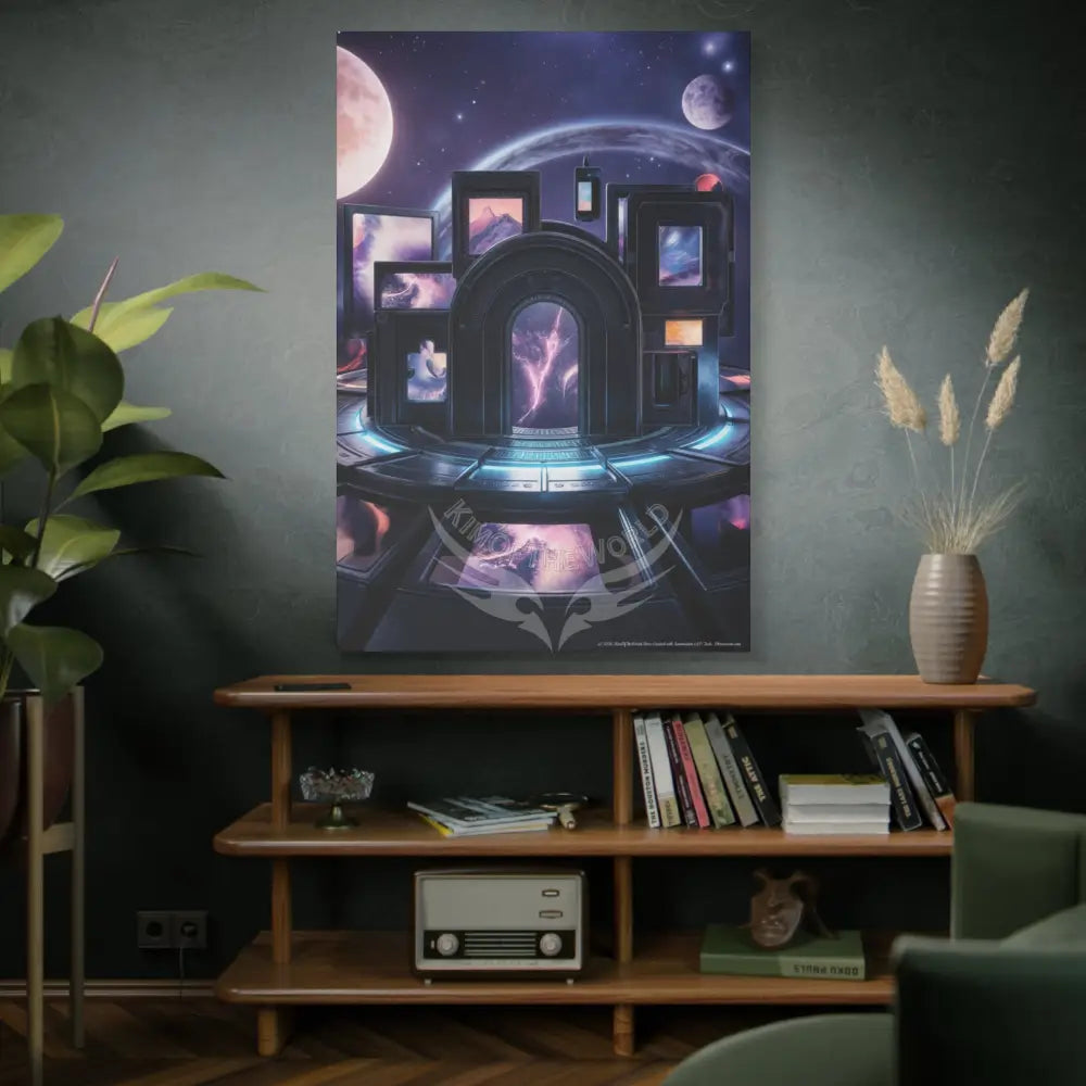 3D Black Light Block Multiverse Canvas Print — Dimensional Wall Art Canvas