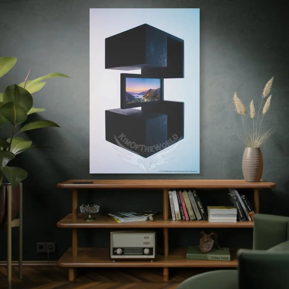 3D Black Light Block Multiverse Canvas Print — Dimensional Wall Art Canvas