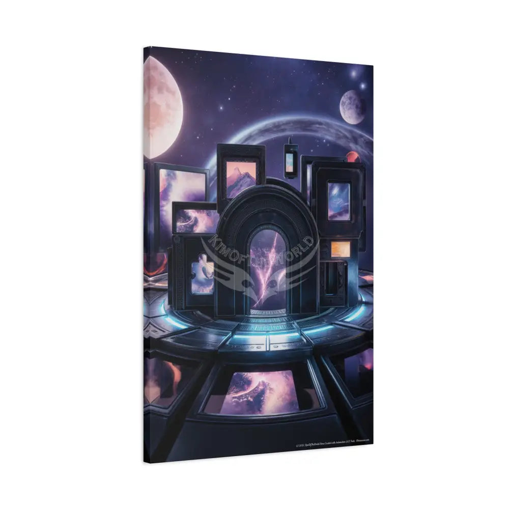 3D Black Light Block Multiverse Canvas Print — Dimensional Wall Art Canvas
