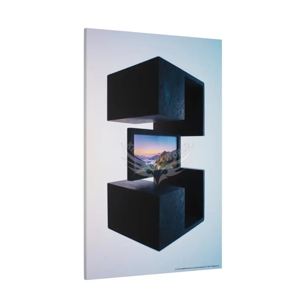 3D Black Light Block Multiverse Canvas Print — Dimensional Wall Art Canvas