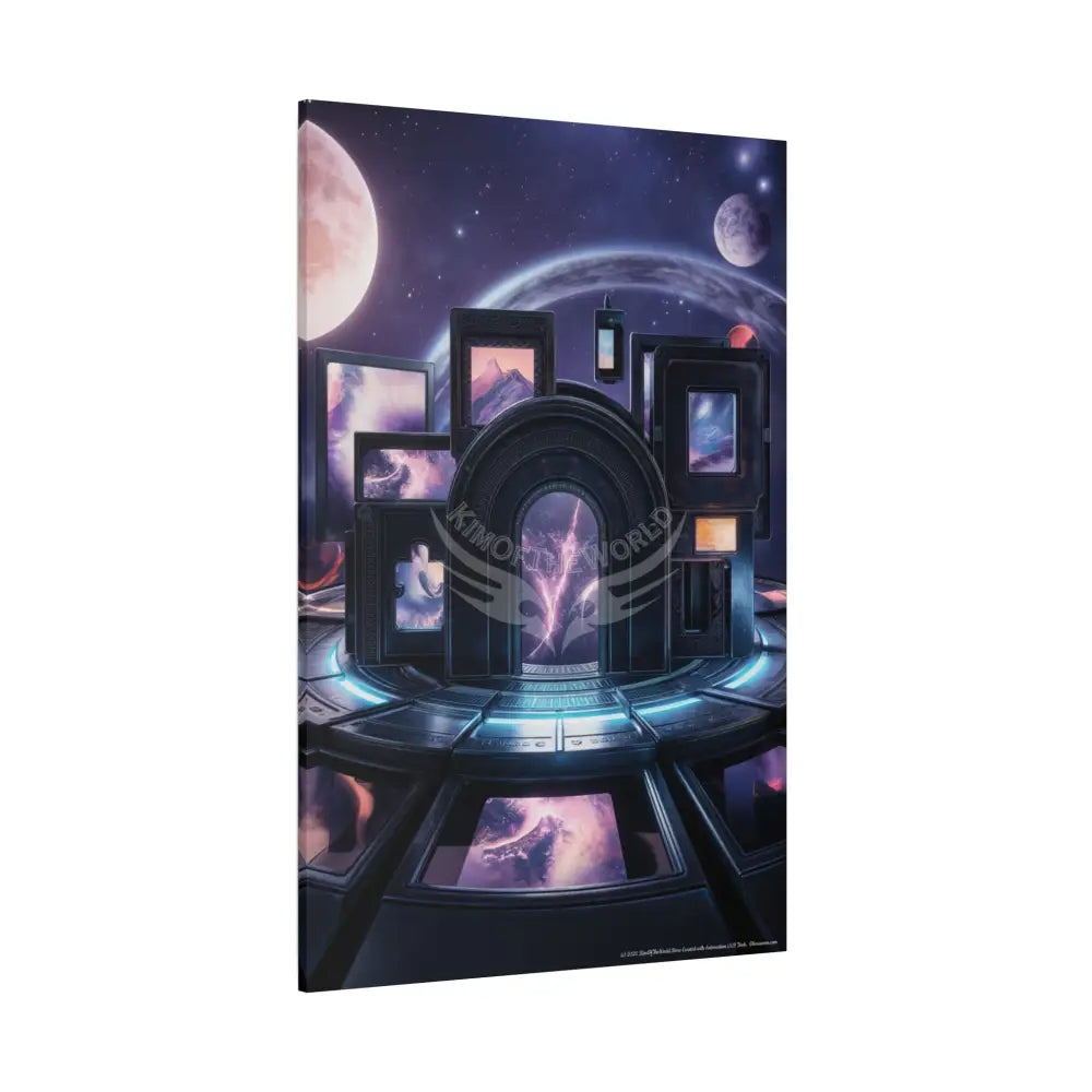 3D Black Light Block Multiverse Canvas Print — Dimensional Wall Art Canvas