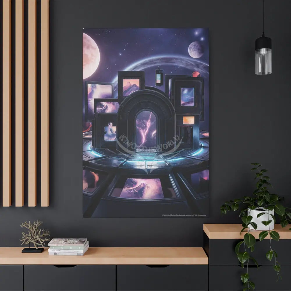 3D Black Light Block Multiverse Canvas Print — Dimensional Wall Art Canvas