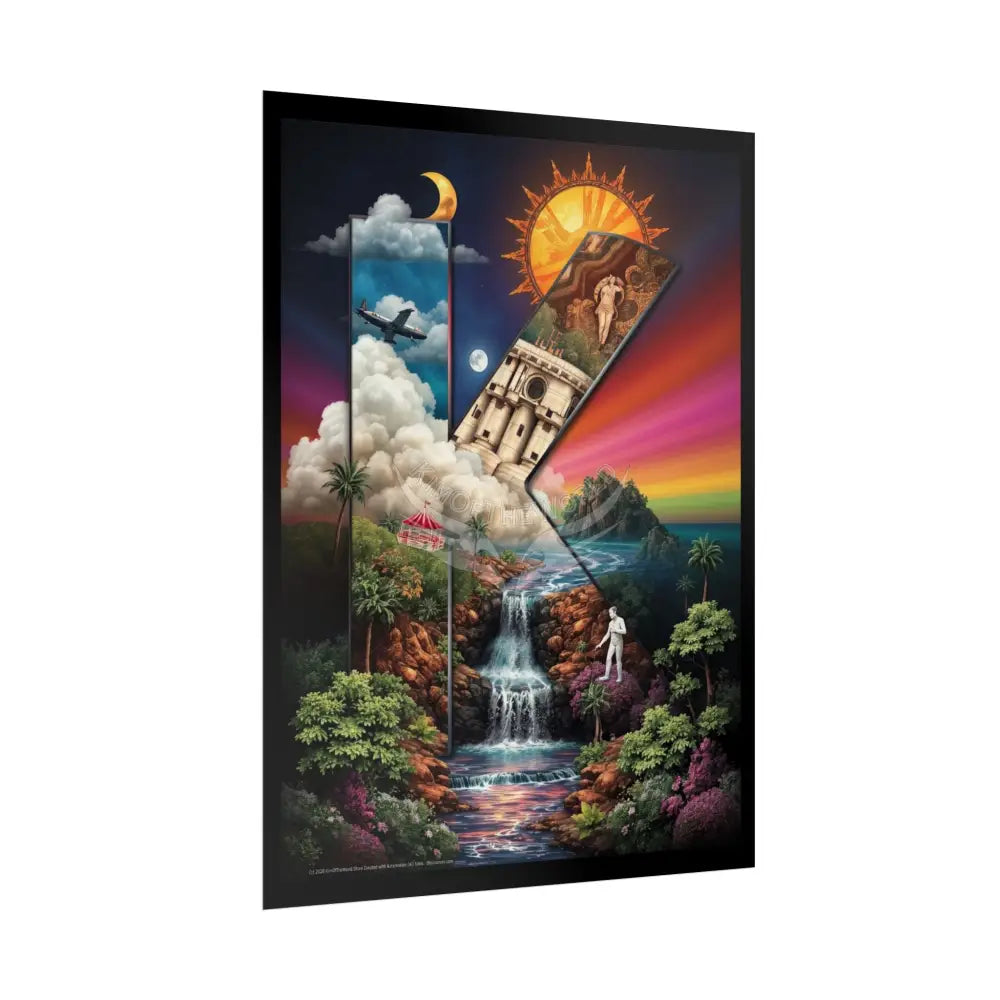 3D Block ’K’ Letter Initial Poster — Personalized Rolled Poster for Kids’ Rooms Classrooms & Homeschool Poster