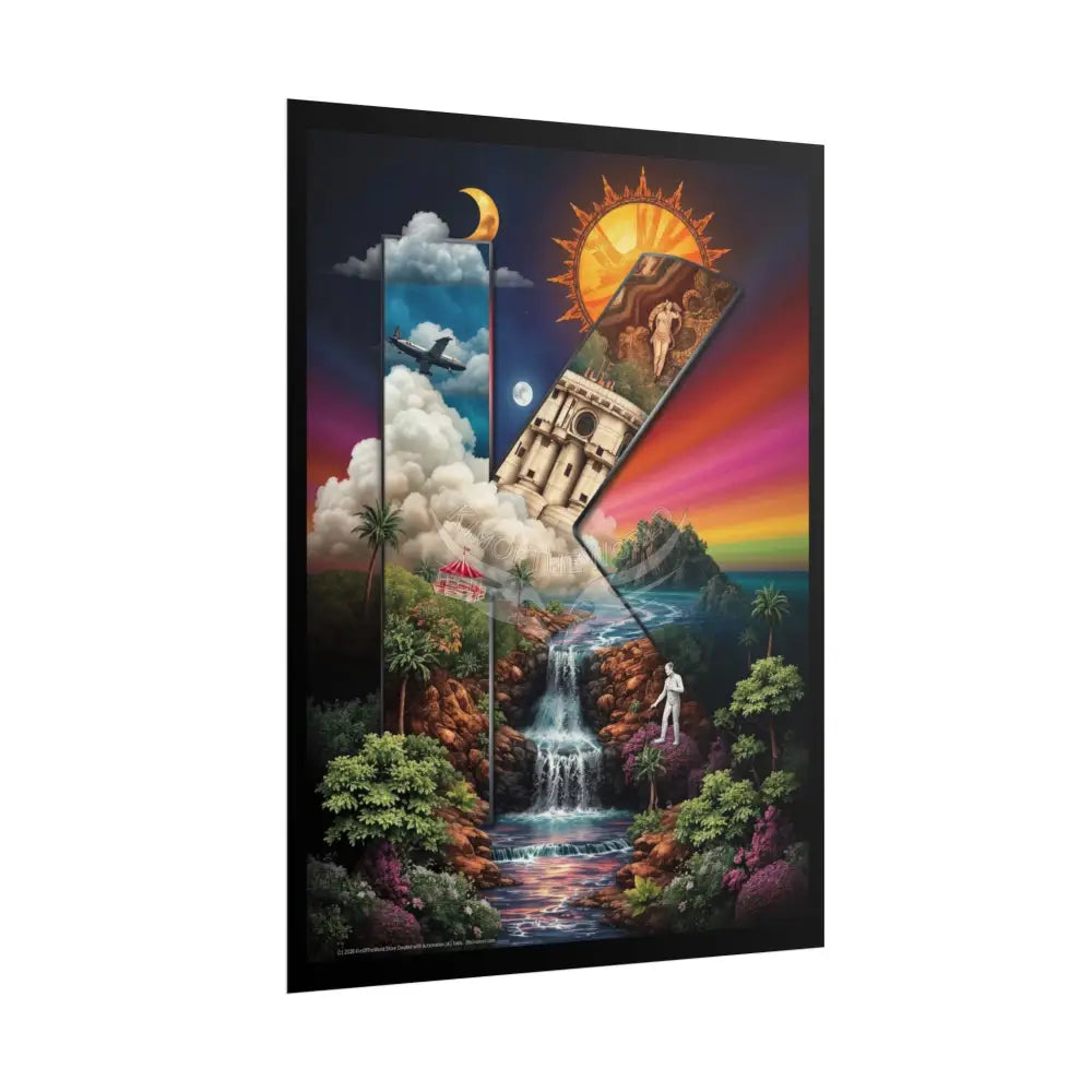 3D Block ’K’ Letter Initial Poster — Personalized Rolled Poster for Kids’ Rooms Classrooms & Homeschool Poster