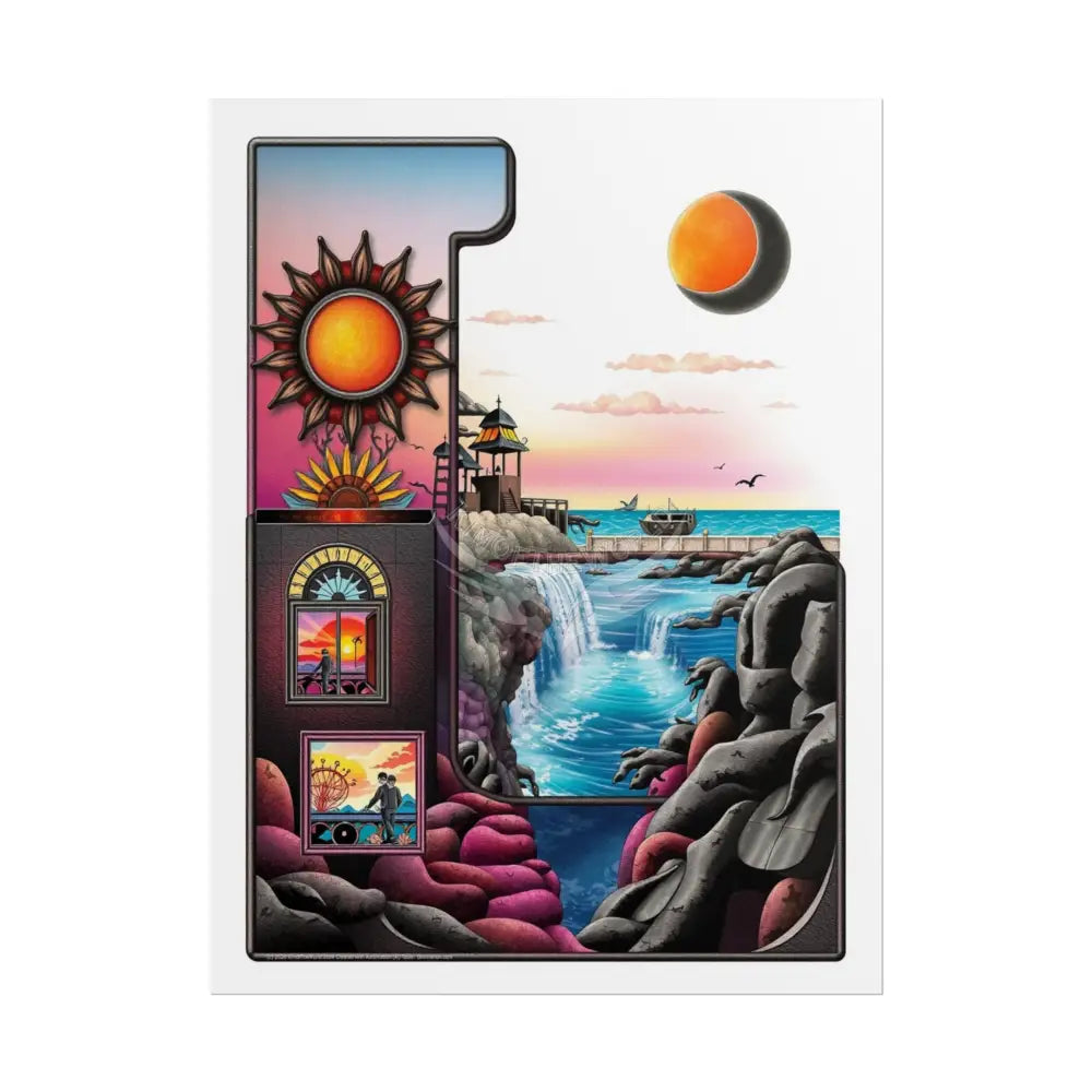 3D Block ’L’ Letter Initial Poster — Personalized Rolled Poster for Kids’ Rooms Classrooms & Homeschool 18″ x 24″