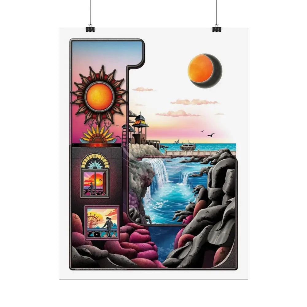 3D Block ’L’ Letter Initial Poster — Personalized Rolled Poster for Kids’ Rooms Classrooms & Homeschool Poster