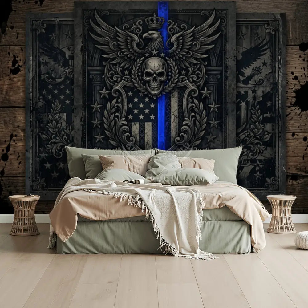 3D Blue and Green Celtic Design Unpasted Mural Wallpaper 144’’x100’’ 144’’x100’’ Wall Coverings