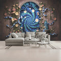 3D Blue Ribbon Dream Unpasted Mural Wallpaper 144’’x100’’ - 144’’x100’’ - Wall Coverings
