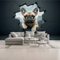 3D Breakout Empowered Frenchie Unpasted Mural Wallpaper 144’’x100’’ - 144’’x100’’ - Wall Coverings
