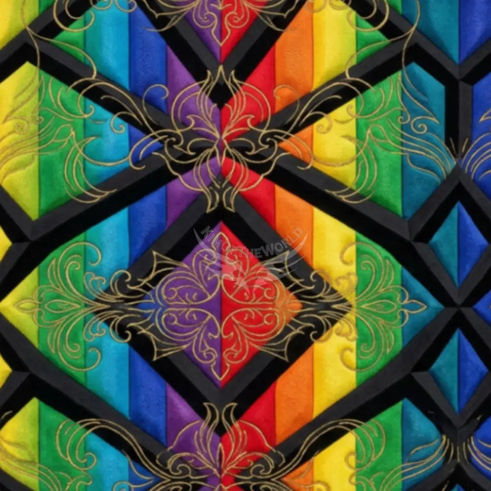 3D Bright Rainbow Layered Satin Unpasted Mural Wallpaper 144’’x100’’ - 144’’x100’’ - Wall Coverings