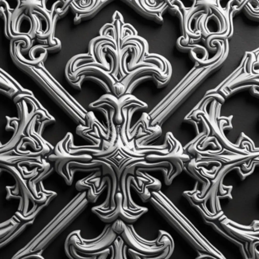 3D Bulky Chrome Design Unpasted Mural Wallpaper 144’’x100’’ 144’’x100’’ Wall Coverings