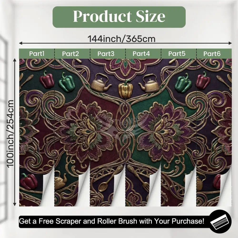 3D Burgundy Purple Peppers Unpasted Mural Wallpaper 144’’x100’’ 144’’x100’’ Wall Coverings