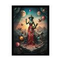 3D Celestial Gothic Forest Fantasy Witch Mystery Mashup Floral Art Poster — Surreal Blender Sculpture Print 18″ x 24″