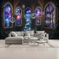 3D Celestial Waterfall Fae Orbs Garden Unpasted Mural Wallpaper 144’’x100’’ - 144’’x100’’ - Wall Coverings