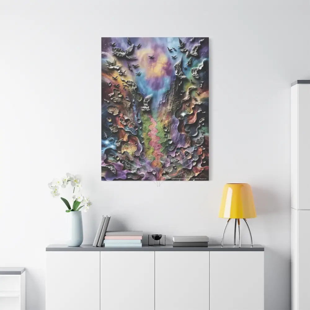 3D Color Abstract Fantasy Matte Canvas Art — Colorful Print 36’’ x 48’’ (Vertical) / 1.25’’ Canvas