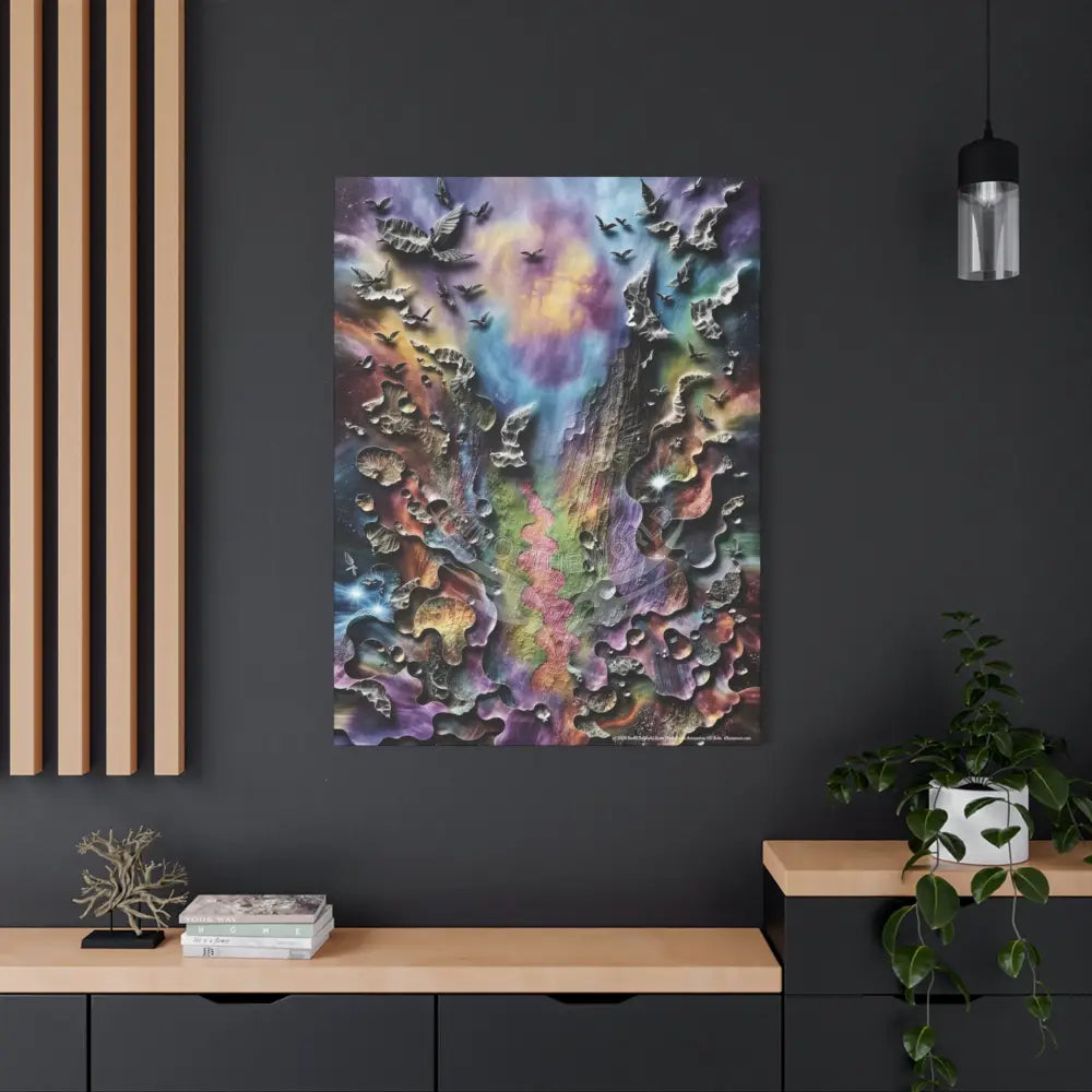 3D Color Abstract Fantasy Matte Canvas Art — Colorful Print 36’’ x 48’’ (Vertical) / 1.25’’ Canvas