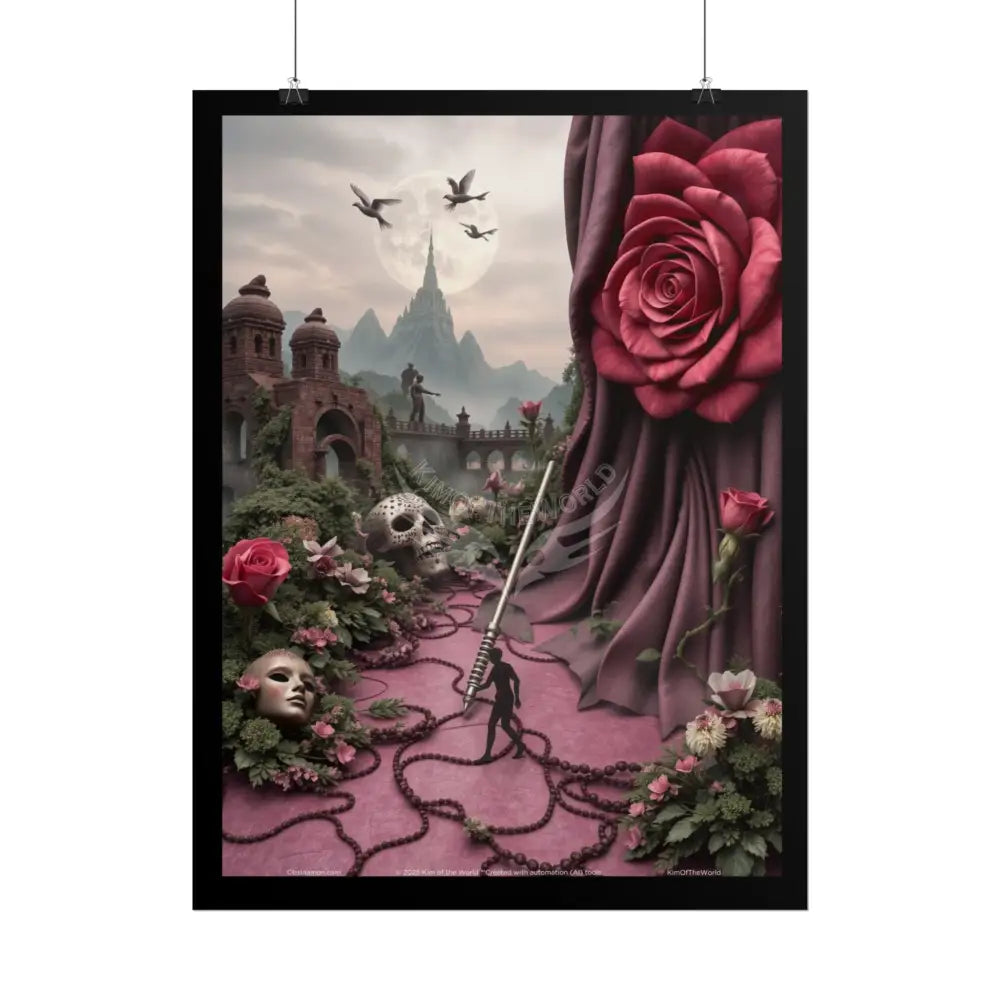3D Cottage Eyemask Art Print - Rolled Poster Poster