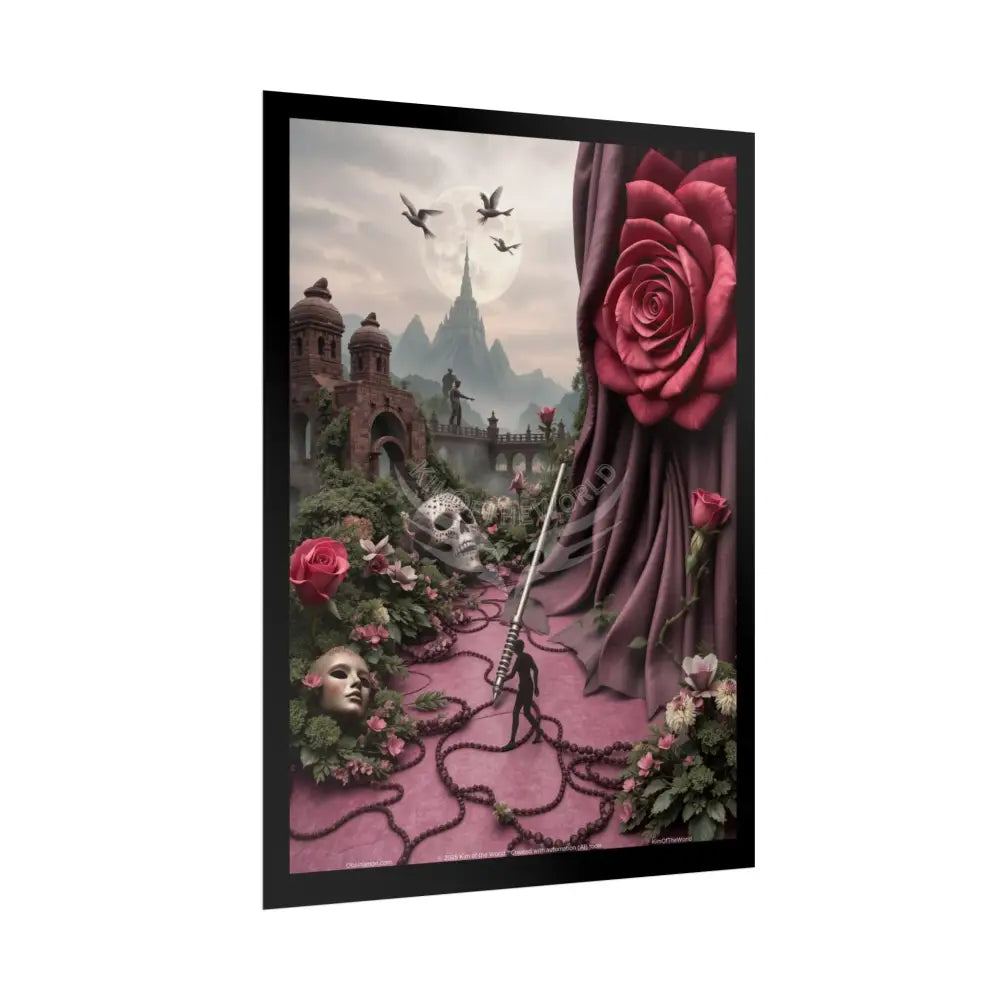 3D Cottage Eyemask Art Print - Rolled Poster Poster