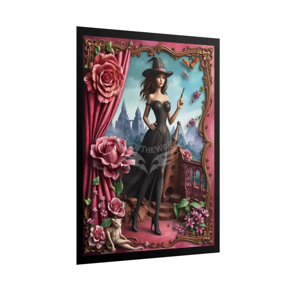 3D Cottage Witch Witchy Girl Eyemask Art Print - Rolled Poster Poster