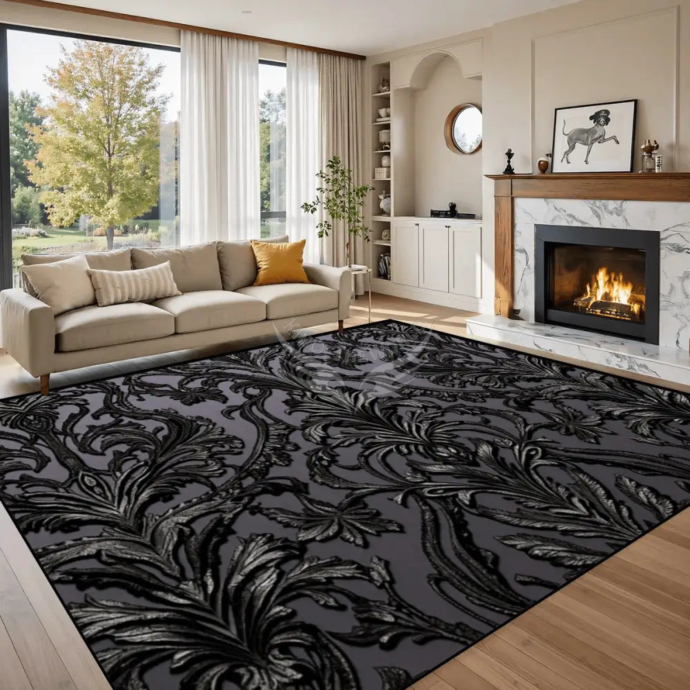 3D Damask Large Area Rug Floor Carpet 8x5.3 - 120’’x96’’ - Rugs & Mats