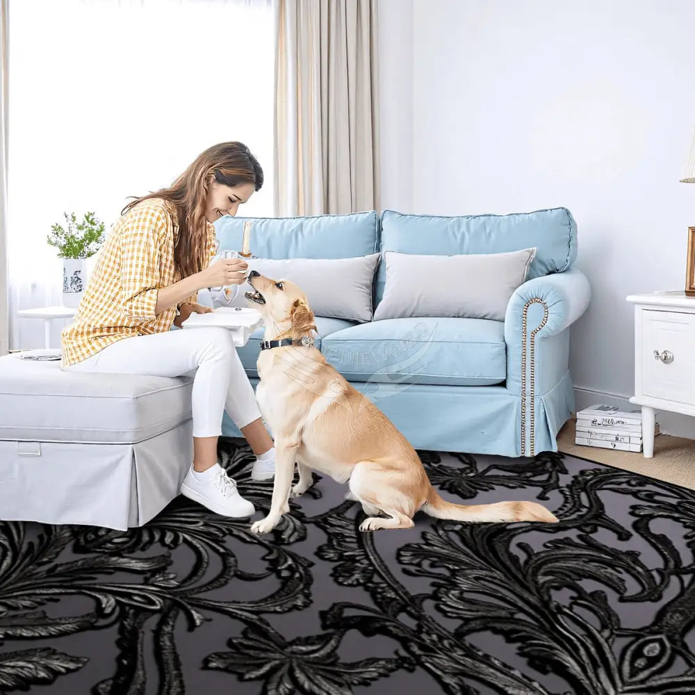 3D Damask Large Area Rug Floor Carpet 8x5.3 - 120’’x96’’ - Rugs & Mats