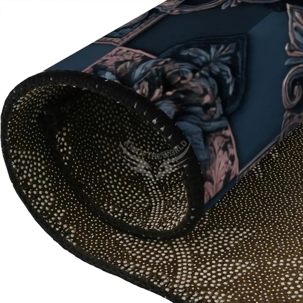 3D Dark Blue Rose Steampunk Multiple Sizes Oval Area Rug Rugs & Mats