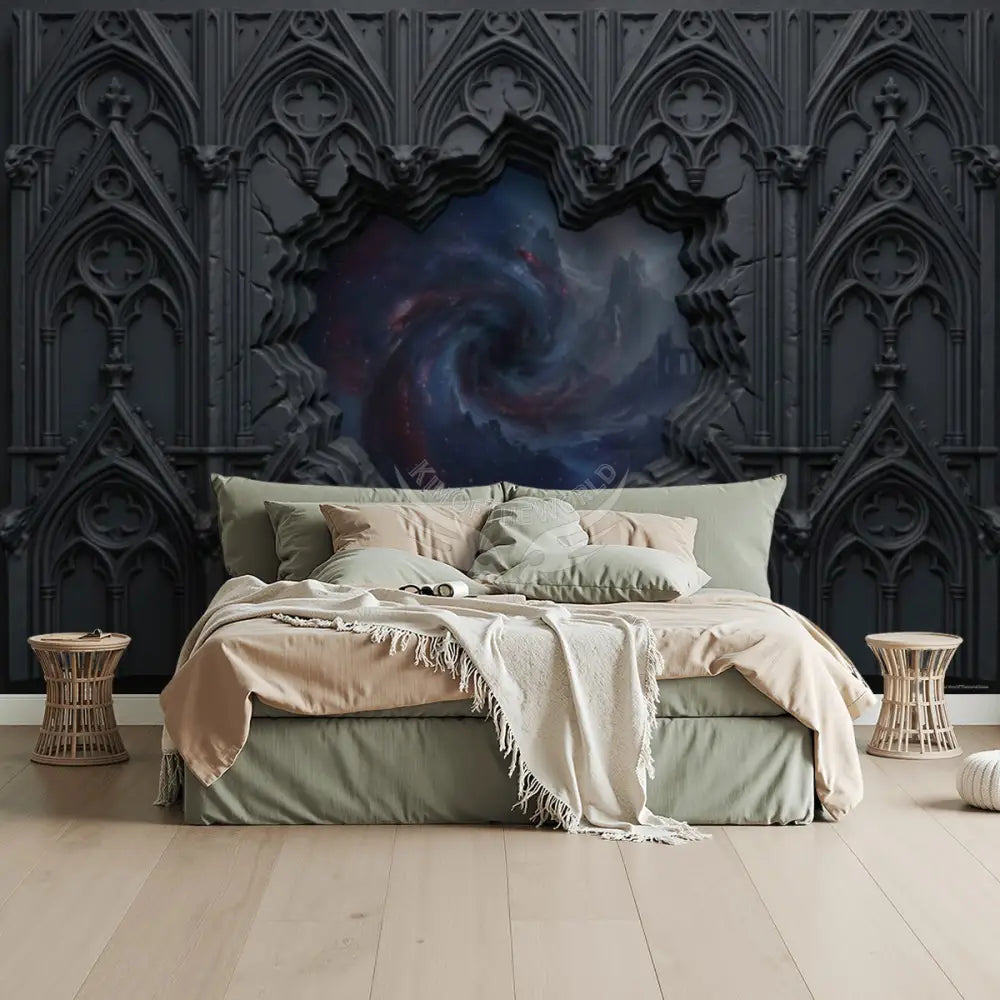 3D Dark Gothic Cosmic Unpasted Mural Wallpaper 144’’x100’’ 144’’x100’’ Wall Coverings