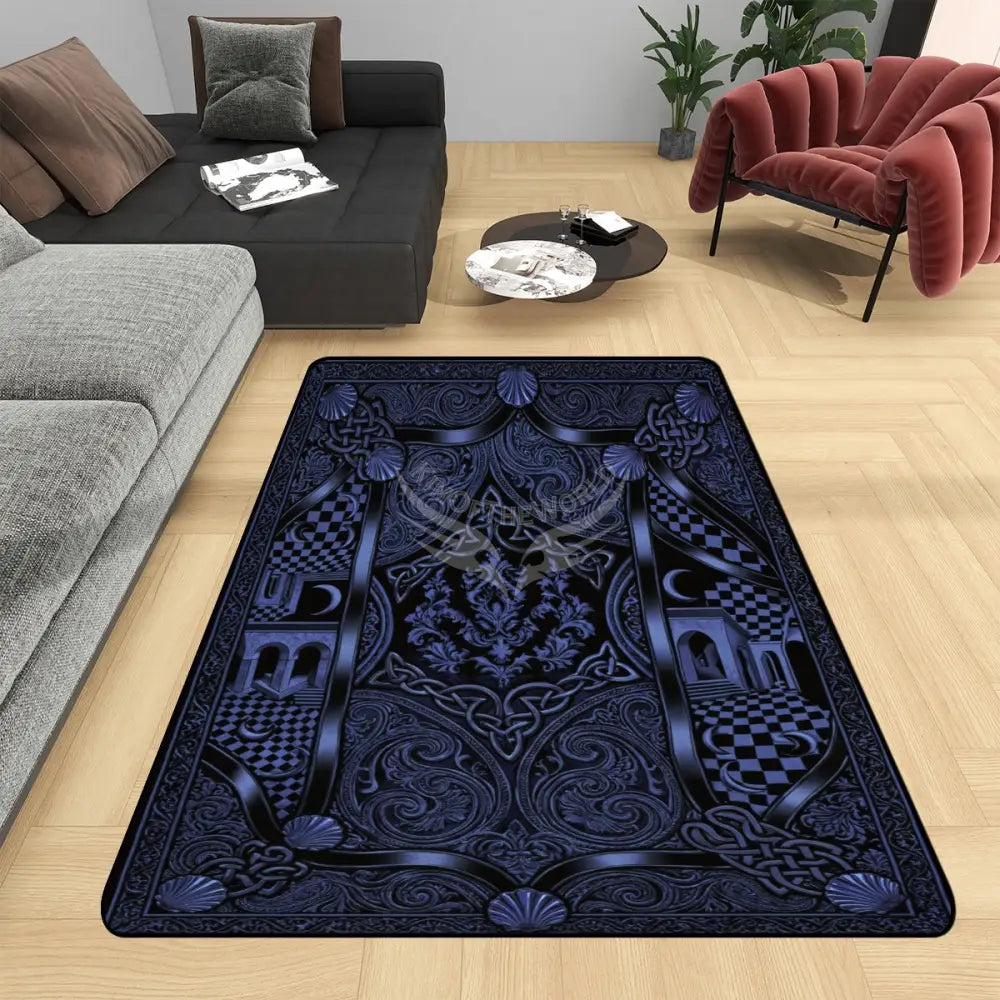 3D Deep Royal Blue Wonderland Small Area Rug Floor Carpet 8x5.3 - 96’’x64’’ - Rugs & Mats
