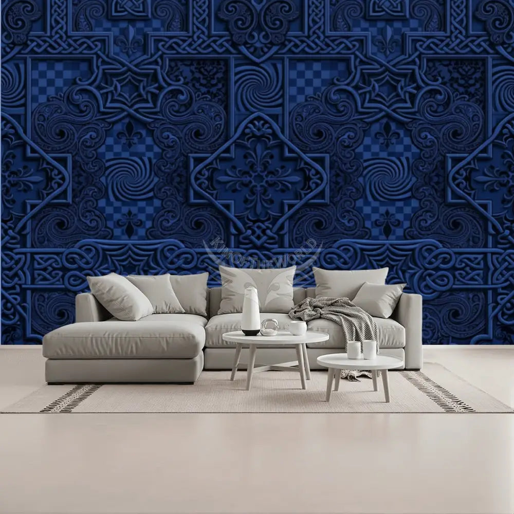 3D Deep Royal Celtic Unpasted Mural Wallpaper 144’’x100’’ 144’’x100’’ Wall Coverings