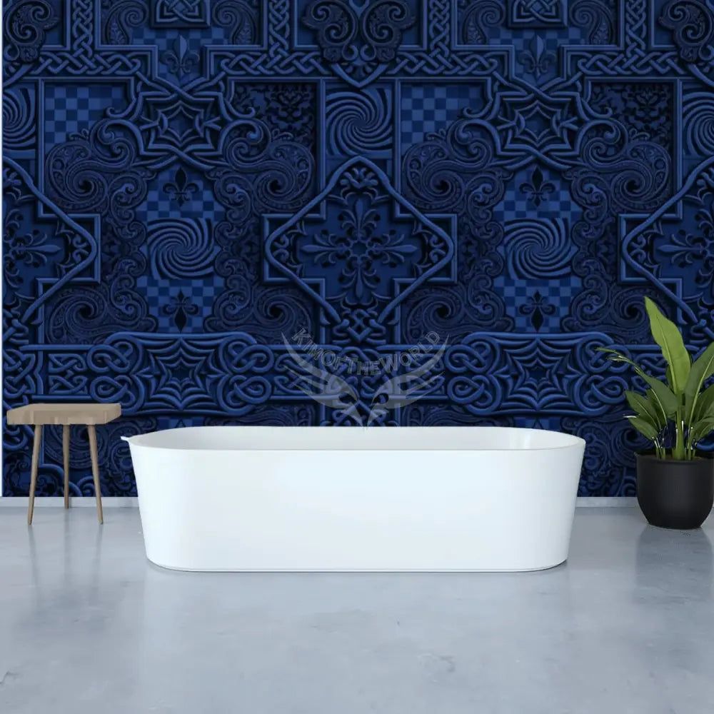 3D Deep Royal Celtic Unpasted Mural Wallpaper 144’’x100’’ 144’’x100’’ Wall Coverings