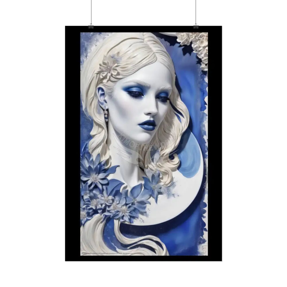 3D Fashion Advertising Art Rolled Poster — Deep Color-Coordinated Magazine Art Poster