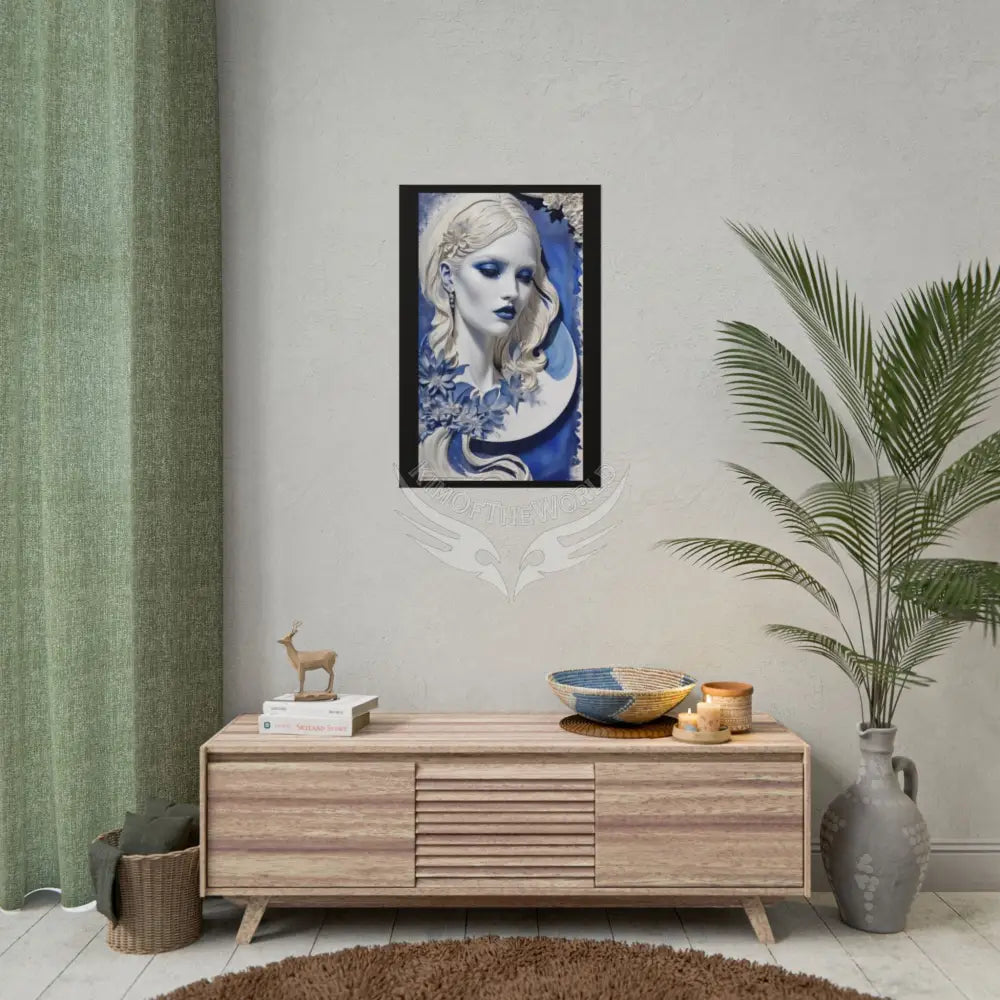 3D Fashion Advertising Art Rolled Poster — Deep Color-Coordinated Magazine Art Poster