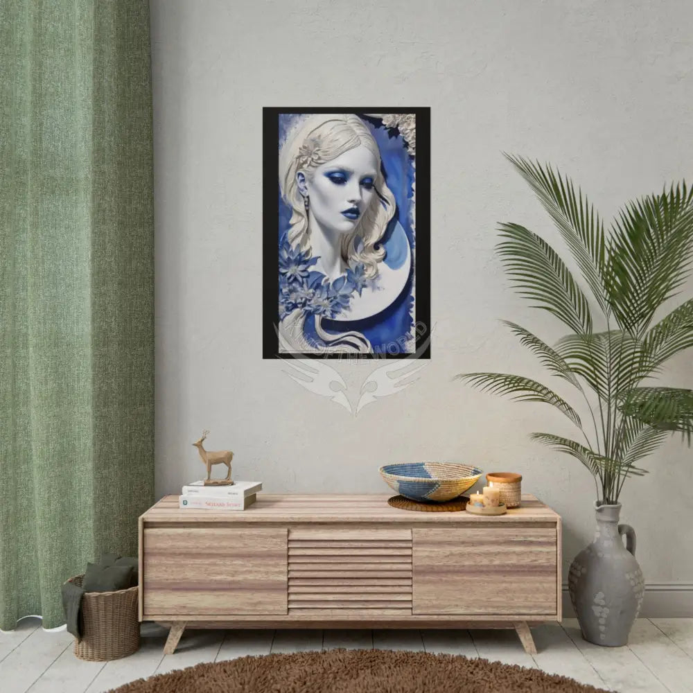 3D Fashion Advertising Art Rolled Poster — Deep Color-Coordinated Magazine Art Poster