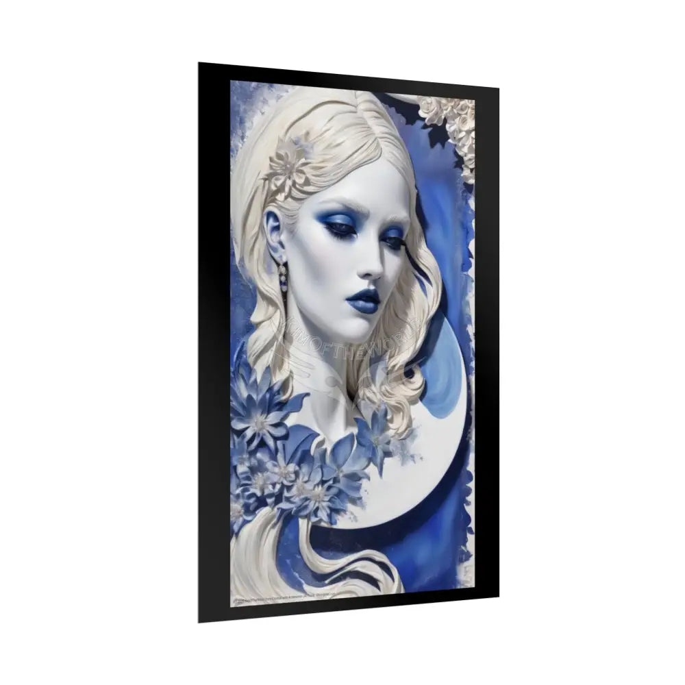 3D Fashion Advertising Art Rolled Poster — Deep Color-Coordinated Magazine Art Poster