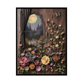3D Floral Art Poster Series — ’KIM OF THE WORLD’ Rolled Poster with Earth-Toned Magic Window 12’’ x 16’’ (Vertical)