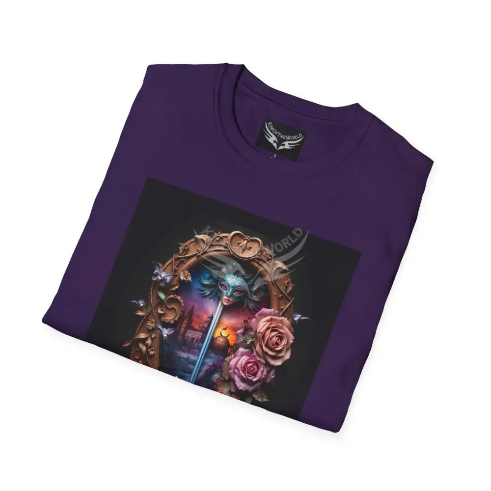 3D Floral Badge & Sword - Softstyle T-Shirt T-Shirt