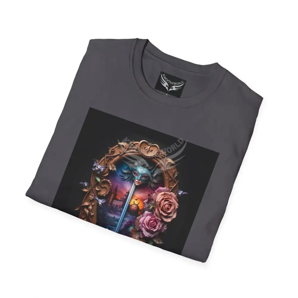 3D Floral Badge & Sword - Softstyle T-Shirt T-Shirt