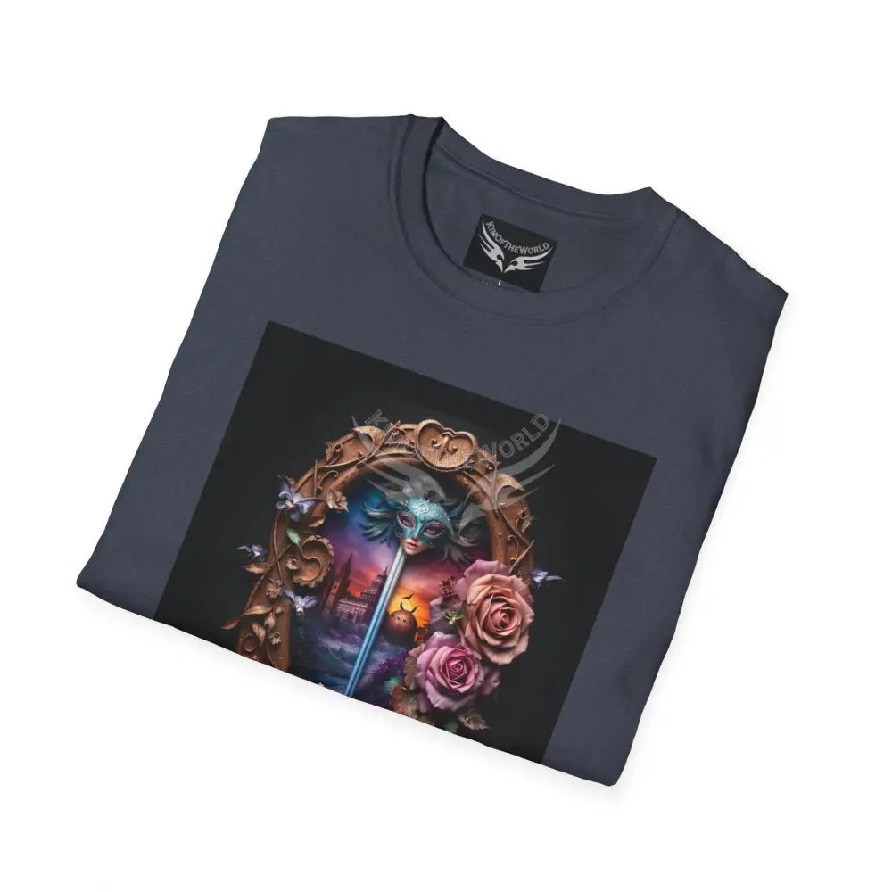 3D Floral Badge & Sword - Softstyle T-Shirt T-Shirt
