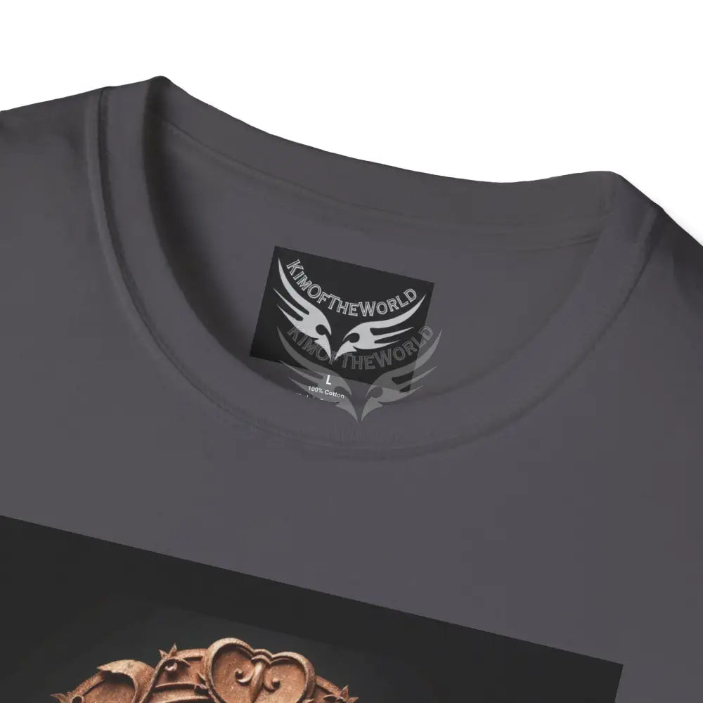 3D Floral Badge & Sword - Softstyle T-Shirt T-Shirt